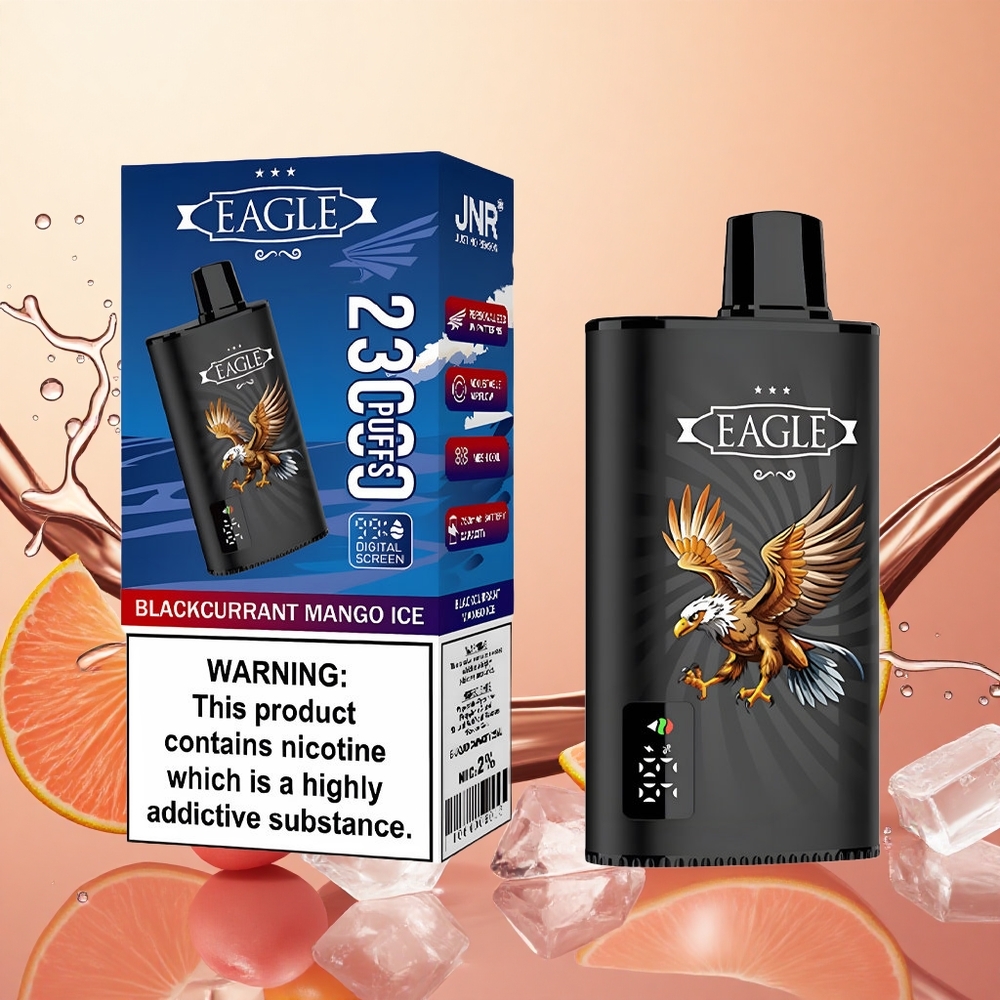 JNR EAGLE Smart 23000 Puffs Grosella Negra Mango Helado Pantalla Digital Batería 750mAh