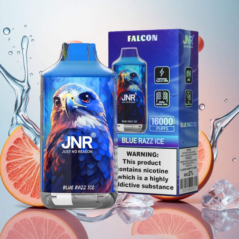 JNR Falcon 16000 Puffs 22ml Azul Frambuesa Hielo