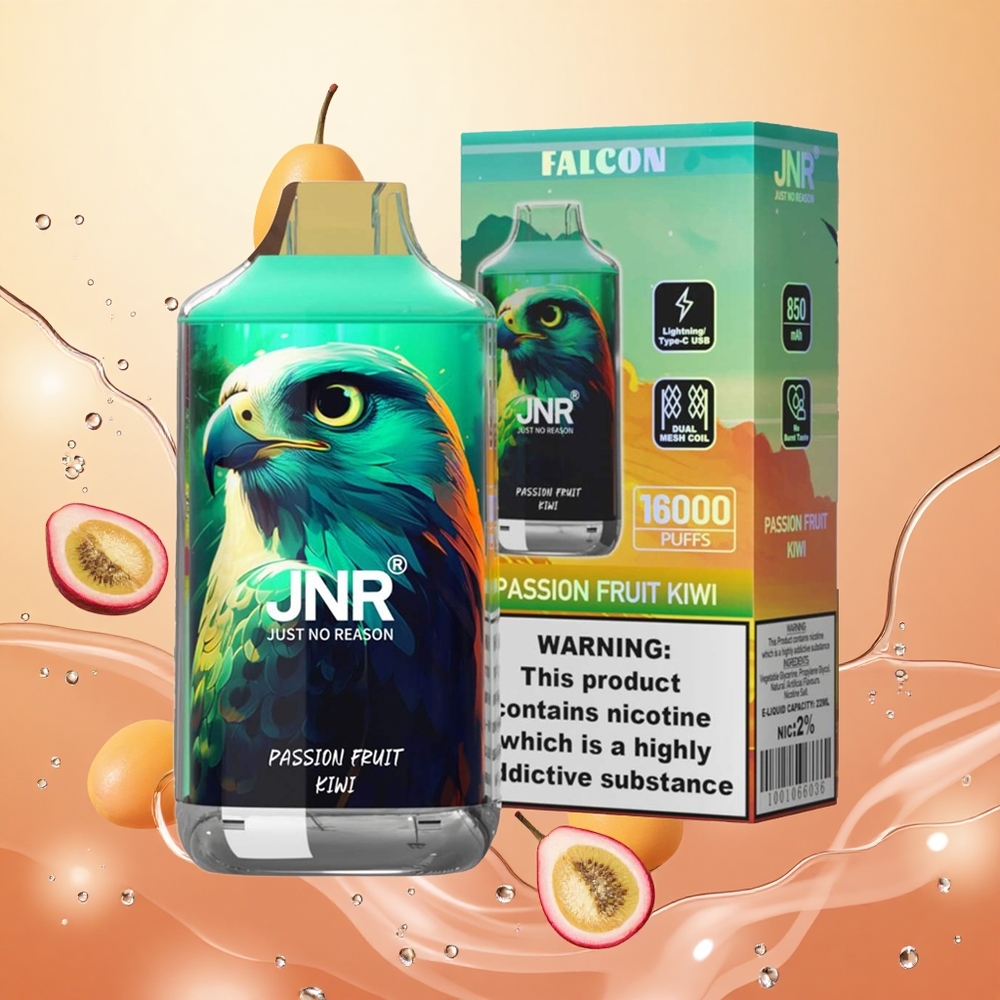 JNR Falcon 16000 Puffs 22ml Maracuyá Kiwi Pantalla Inteligente