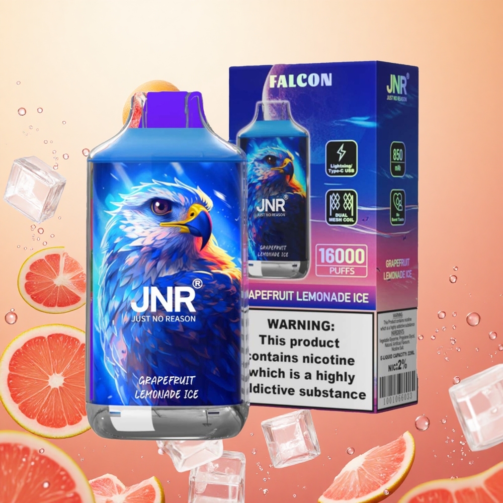 JNR Falcon 16000 Puffs 22ml Toronja Limonada Helada Dual Mesh Coil