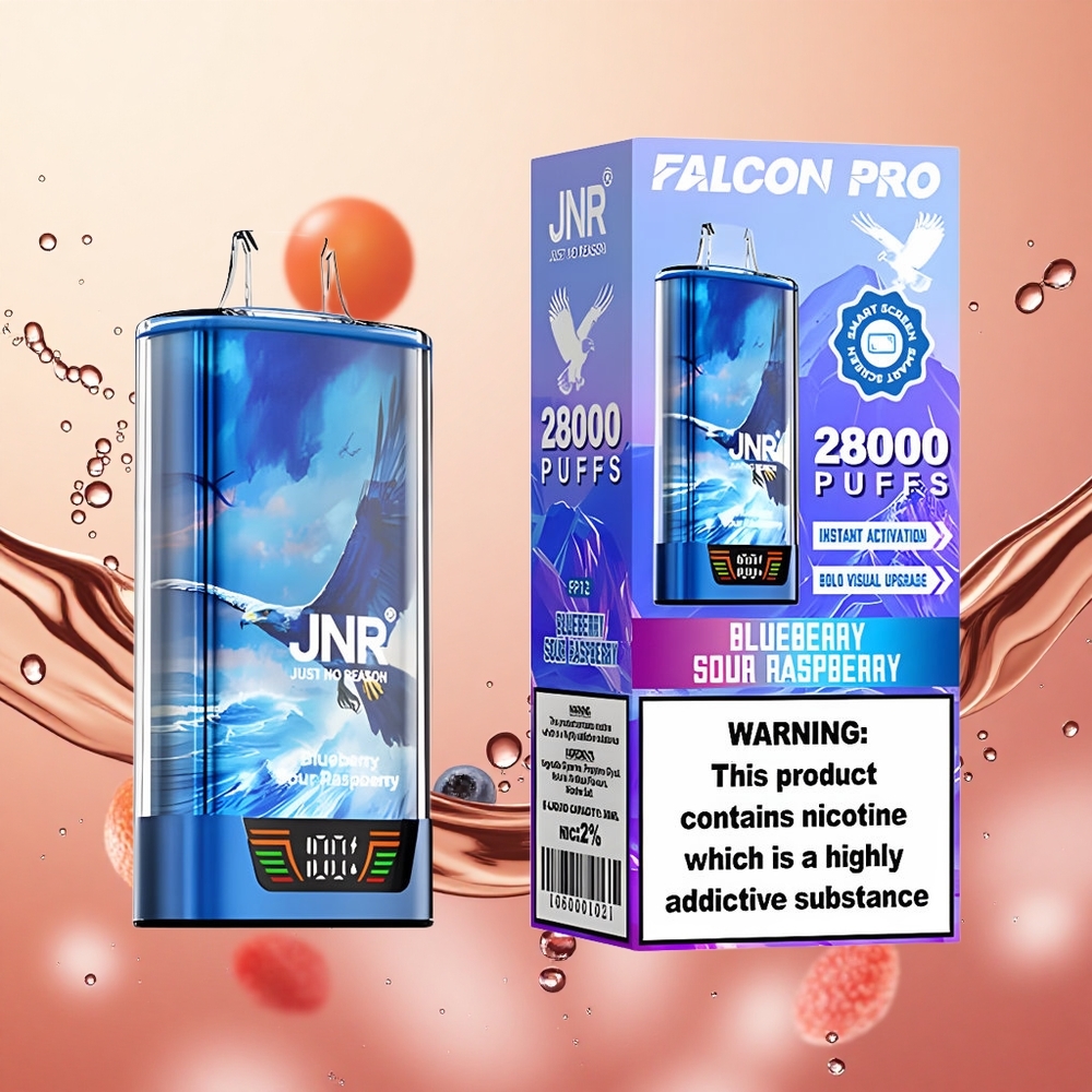 JNR Falcon Pro 28000 Boquillas Arándano Azul Frambuesa Ácida 30ml 950mAh