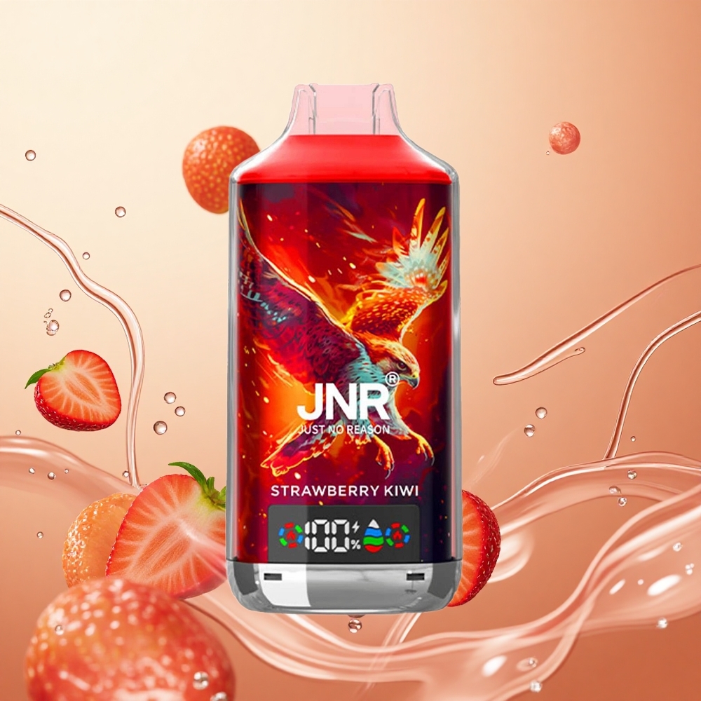 JNR Falcon X 18000 Puffs Fresa Kiwi Pantalla Digital Carga Rápida