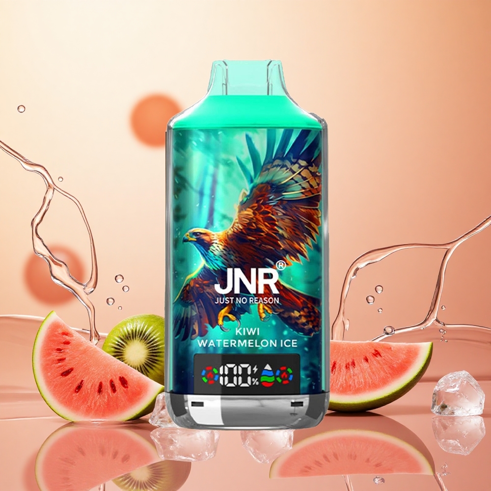 JNR Falcon X 18000 Puffs Kiwi Sandía Helada Dual Malla y Pantalla Digital