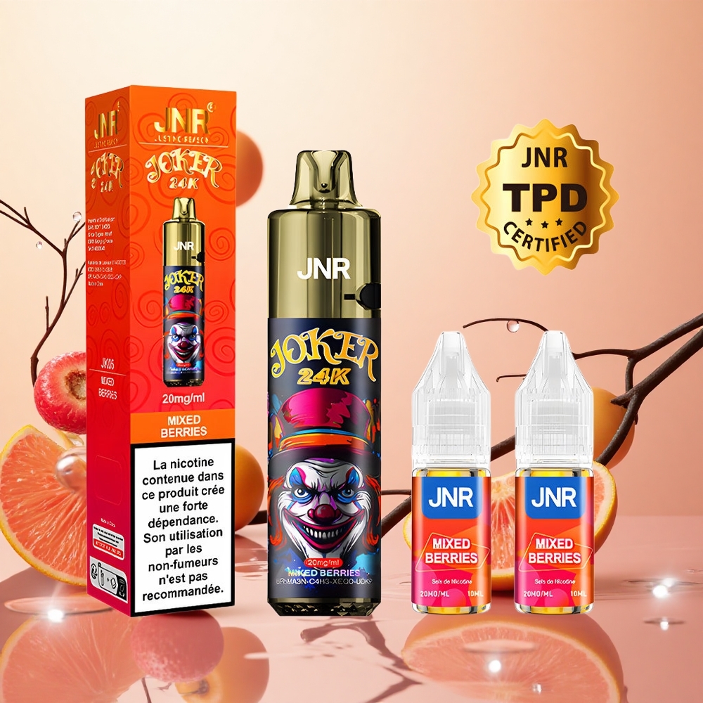 JNR Joker 24000 Puffs Recargable 2% Nicotina Frutas Mixtas