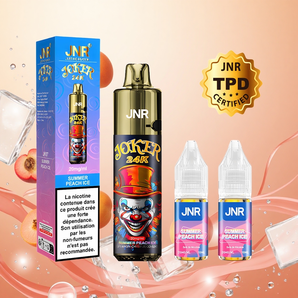 JNR Joker 24K Puffs 24000 Puffs Durazno Helado de Verano 2% Nicotina 800mAh