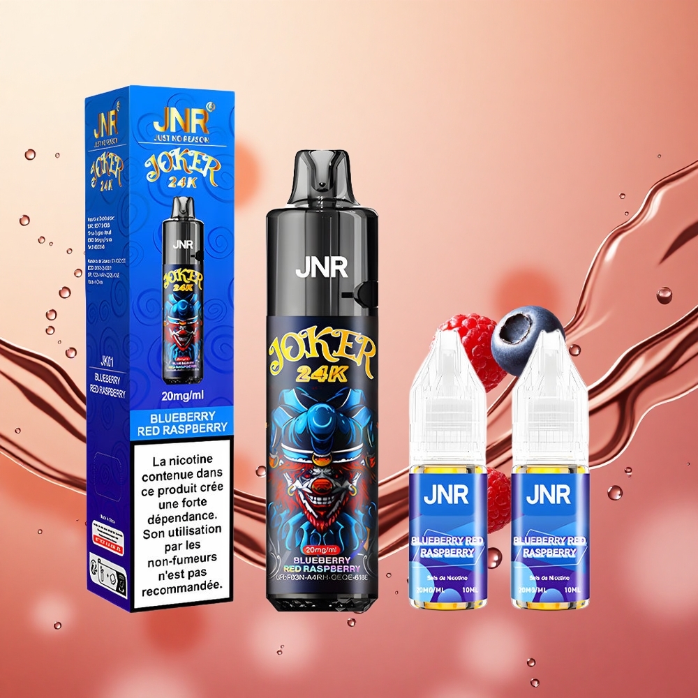 JNR Joker 24K Puffs 2+10ml Recargable Arándano Rojo Frambuesa