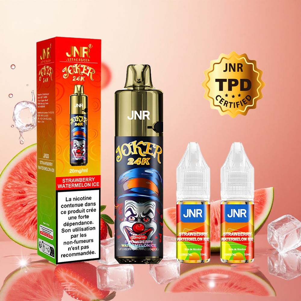 JNR Joker 24K Puffs Fresa Sandía Hielo 10ml 800mAh