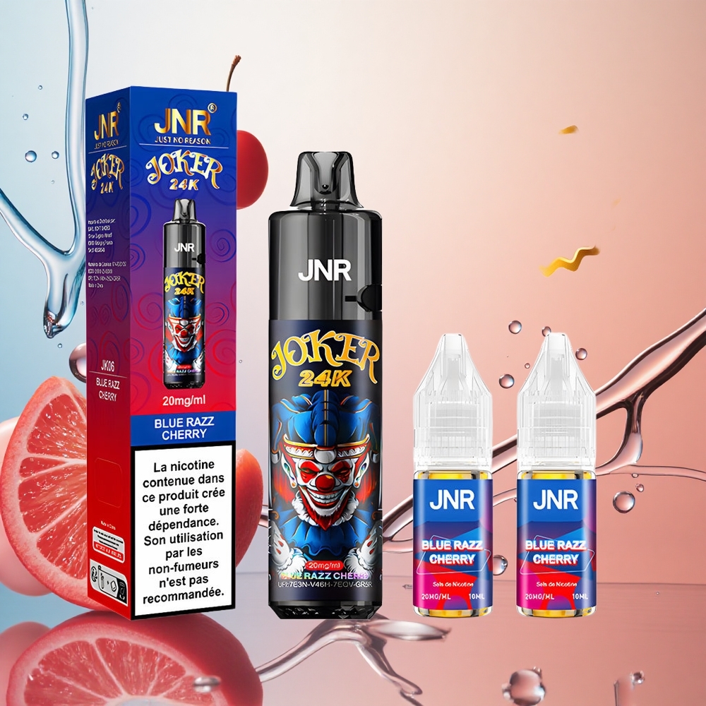 JNR Joker 24K Puffs Recargable 2+10ml Azul Frambuesa Cereza