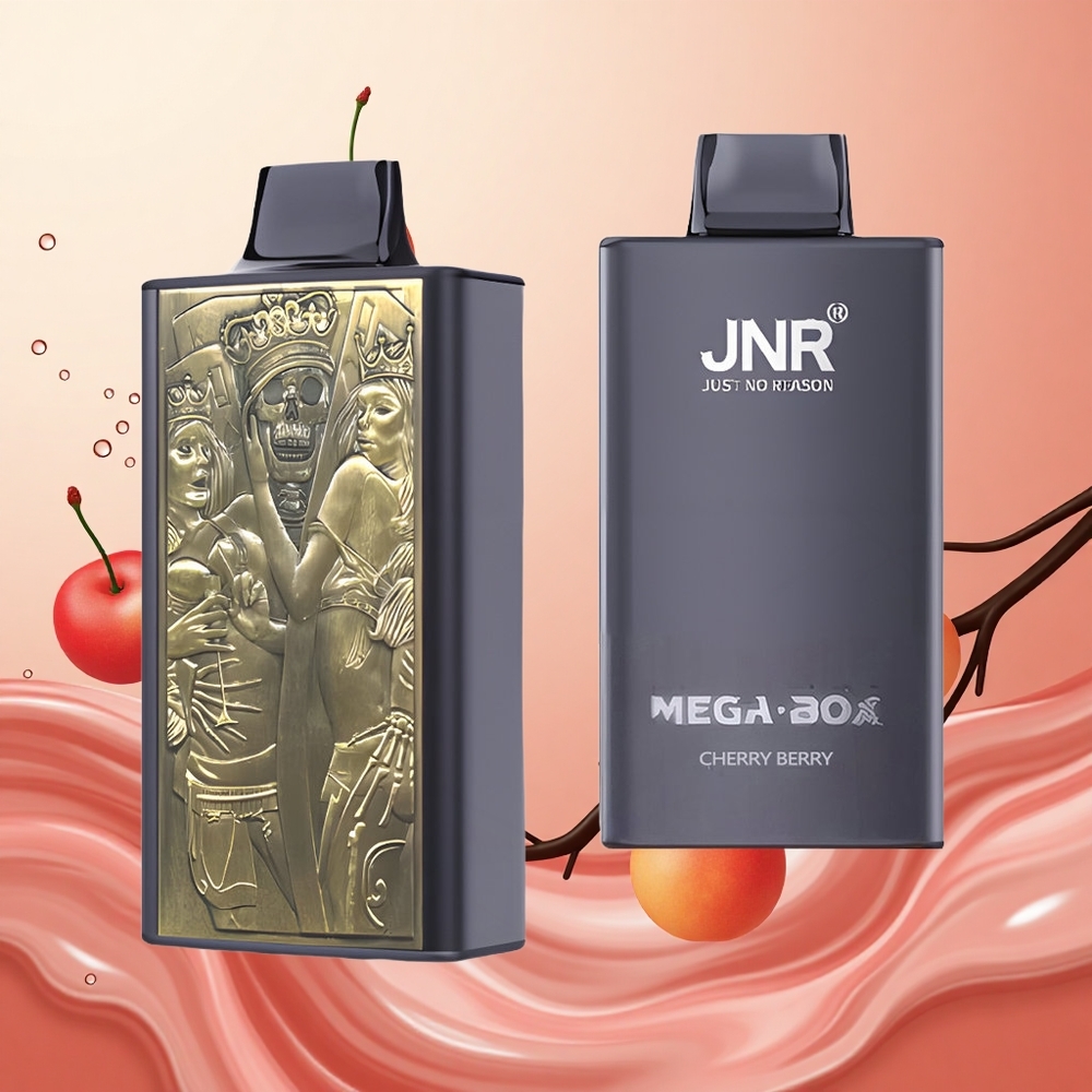 JNR Mega Box 25000 Puffs Cereza Baya Capacidad 30ml