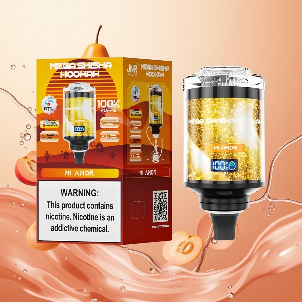 JNR Mega Shisha 100K Compatibilidad de Escritorio 2200mAh 60ml Mi Amor