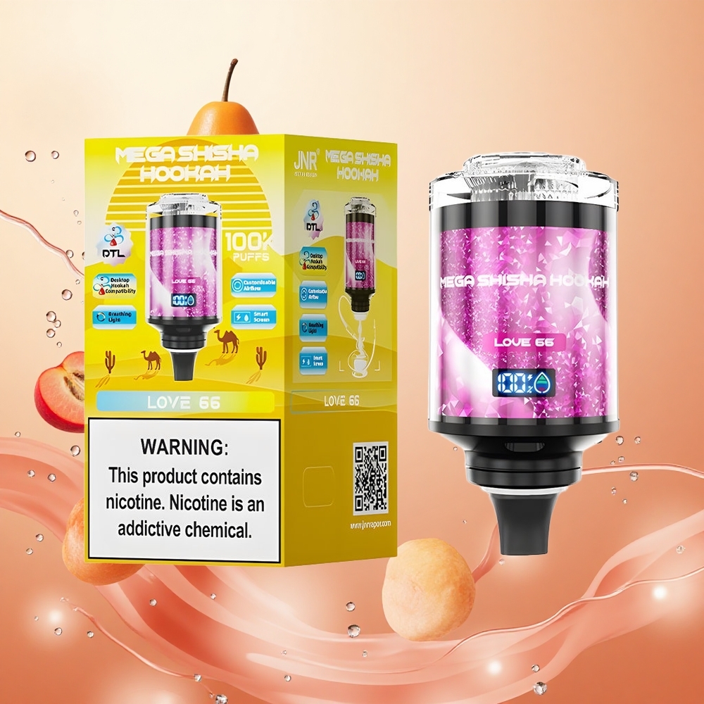 JNR Mega Shisha Hookah 100K 2200mAh Amor 66 Compatibilidad con Escritorio