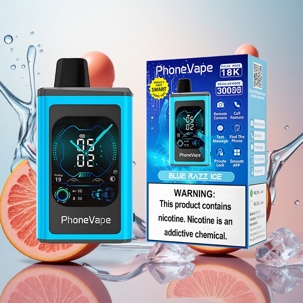 JNR PhoneVape 30000 Puffs Batería Recargable Arándano Azul Helado