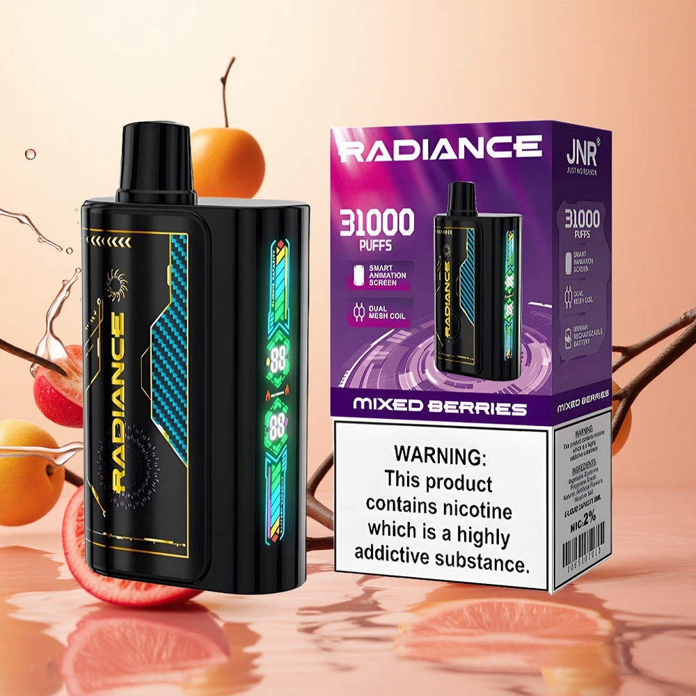 JNR Radiance 31000 Puffs Baya Mixta Pantalla Inteligente Batería Recargable