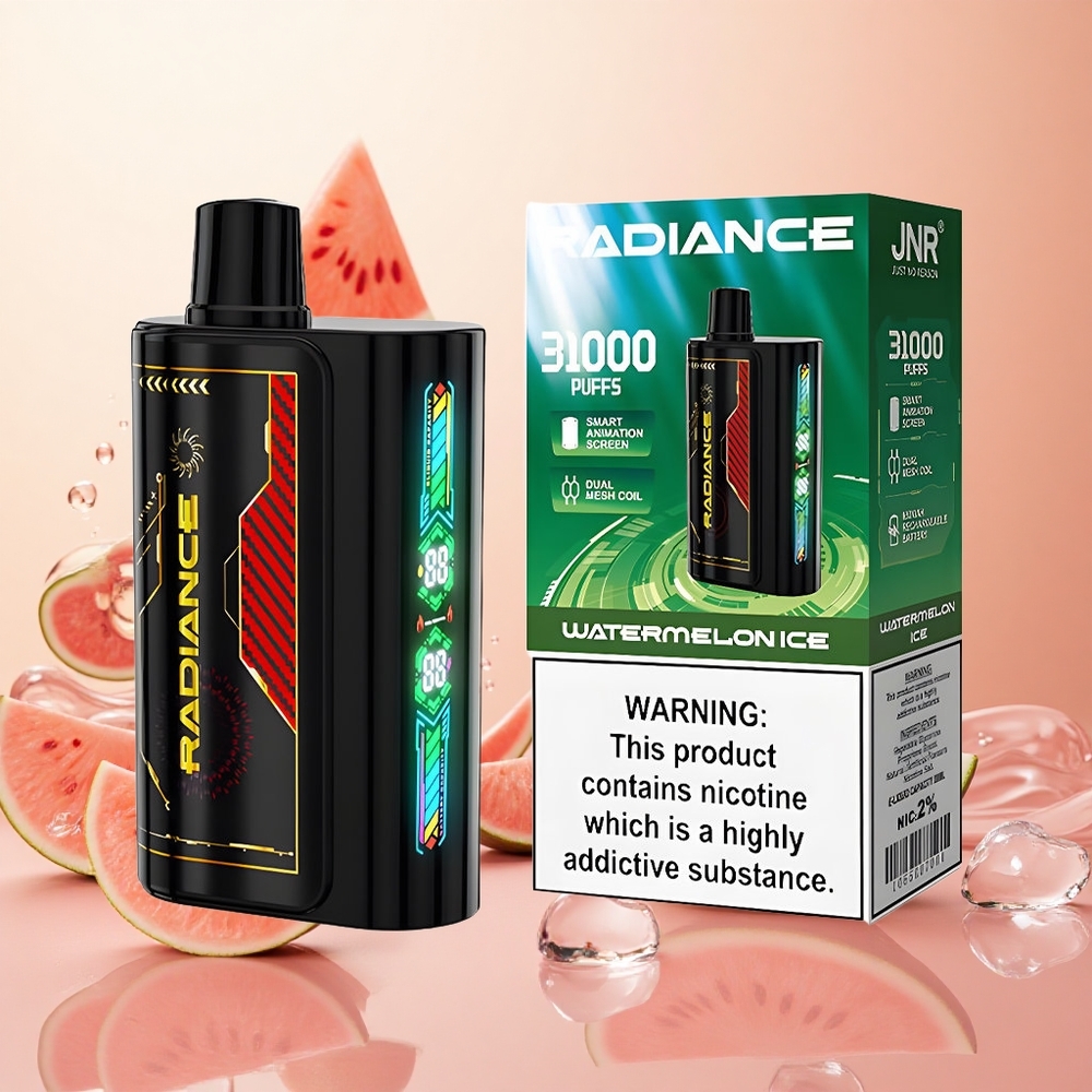 JNR Radiance 31000 Puffs Sandía Helada Pantalla Inteligente