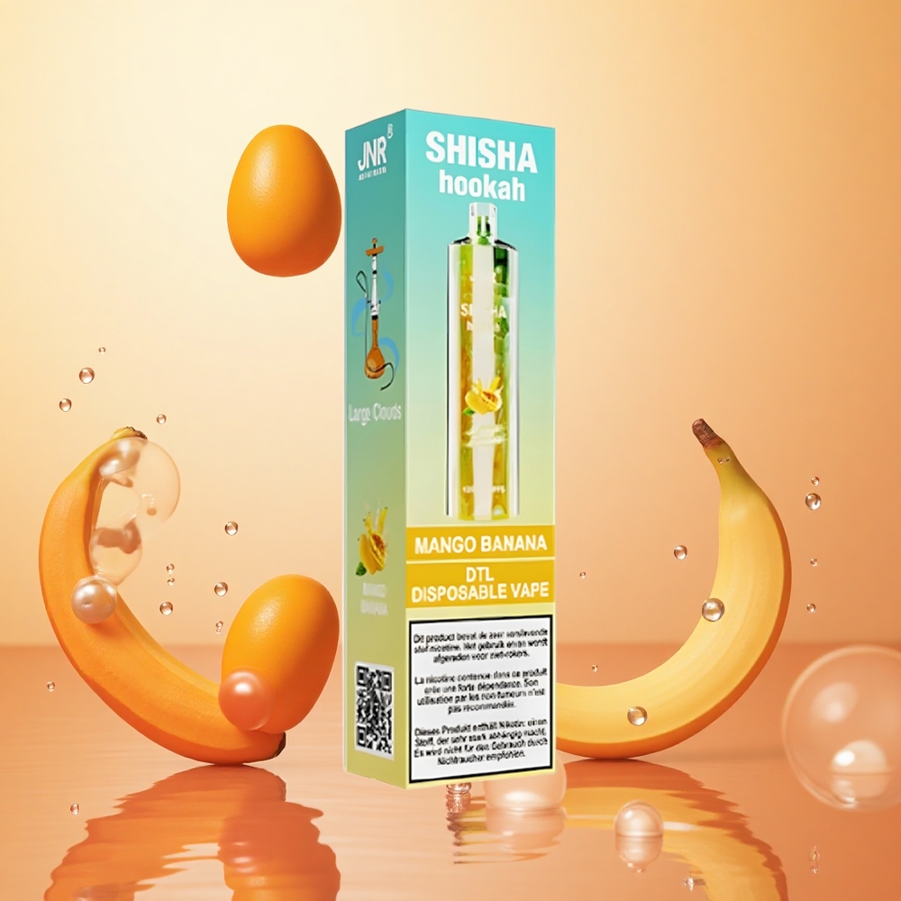 JNR Shisha Hookah 12000 Puffs 24ml Mango Plátano