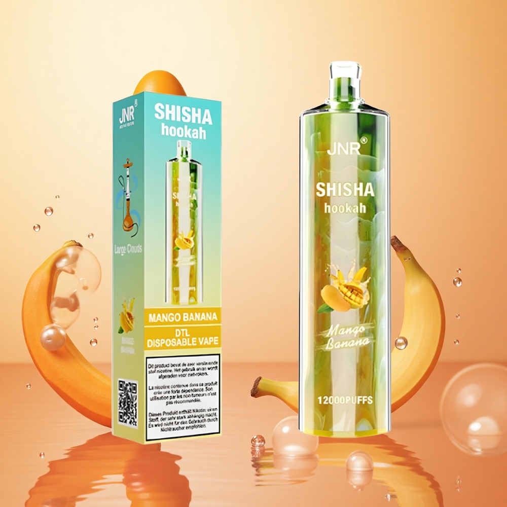 JNR Shisha Hookah 12000 Puffs 24ml Mango Plátano