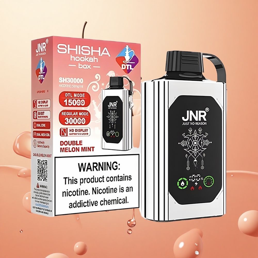 JNR Shisha Hookah Box 20500 Puffs 25ml Doble Manzana Pantalla HD