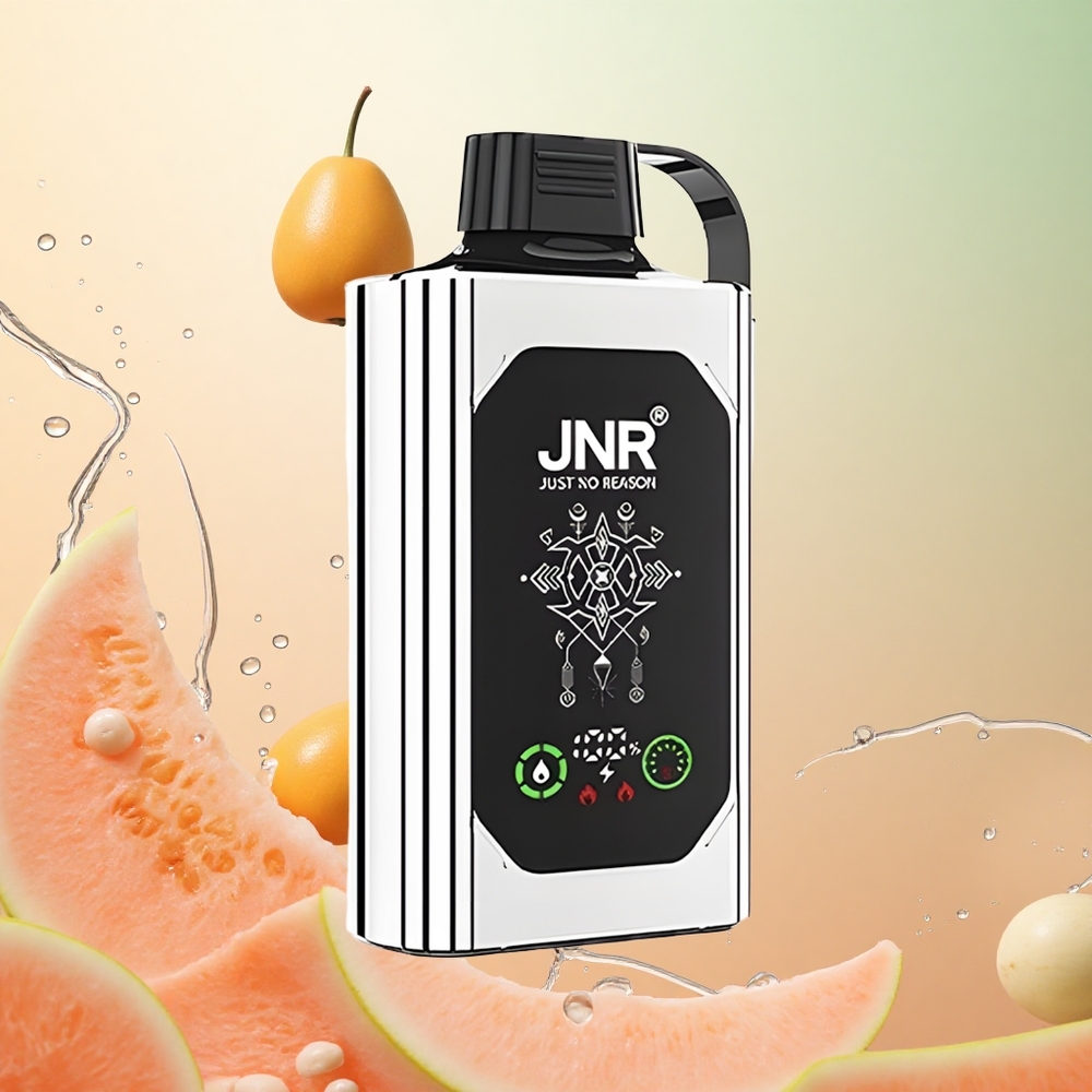 JNR Shisha Hookah Box 20500 Puffs Doble Melón Menta Pantalla HD Carga Rápida Type-C