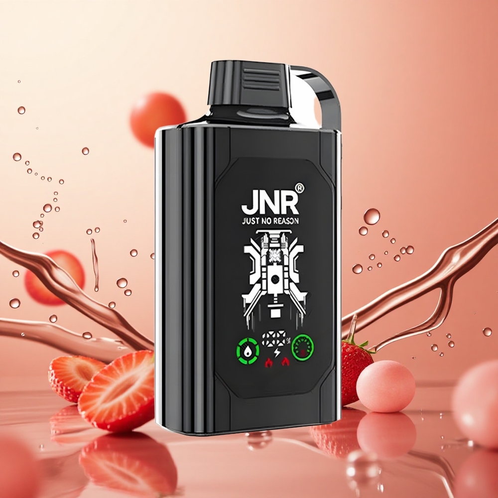 JNR Shisha Hookah Box 20500 Puffs Fresa Uva Pantalla HD Carga Rápida Tipo-C