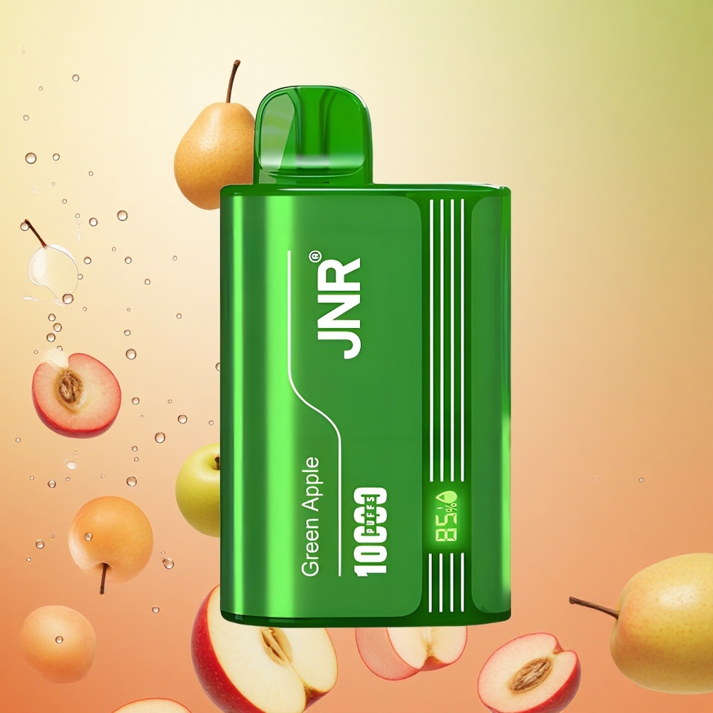 JNR Tank 10000 Puffs Manzana Verde Melocotón Pera Pantalla Digital Carga Rápida Tipo-C