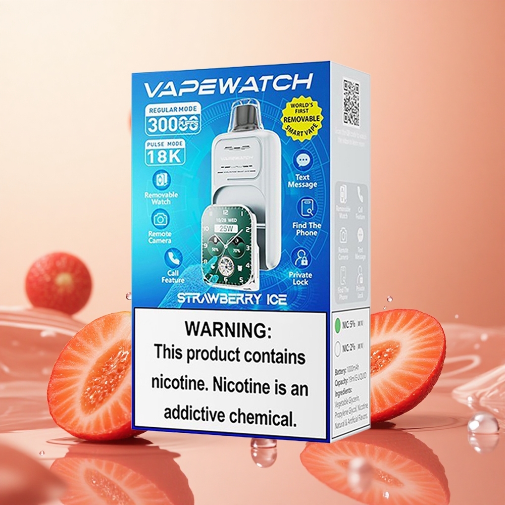 JNR Vape Watch 30000 Puffs Fresa Helada 19mL 5% Nicotina