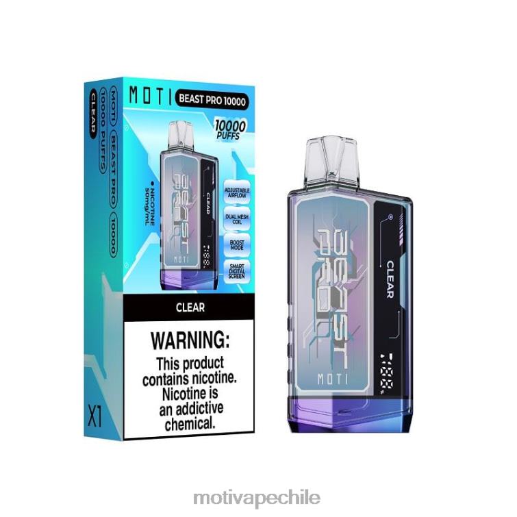 MOTI Beast Pro vaporizador desechable (5%, 10000 inhalaciones) claro FJ46041 Moti Vape Chile