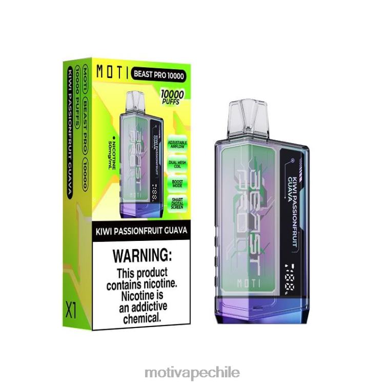 MOTI Beast Pro vaporizador desechable (5%, 10000 inhalaciones) kiwi maracuyá guayaba FJ46046 Moti Vape Recargable Chile