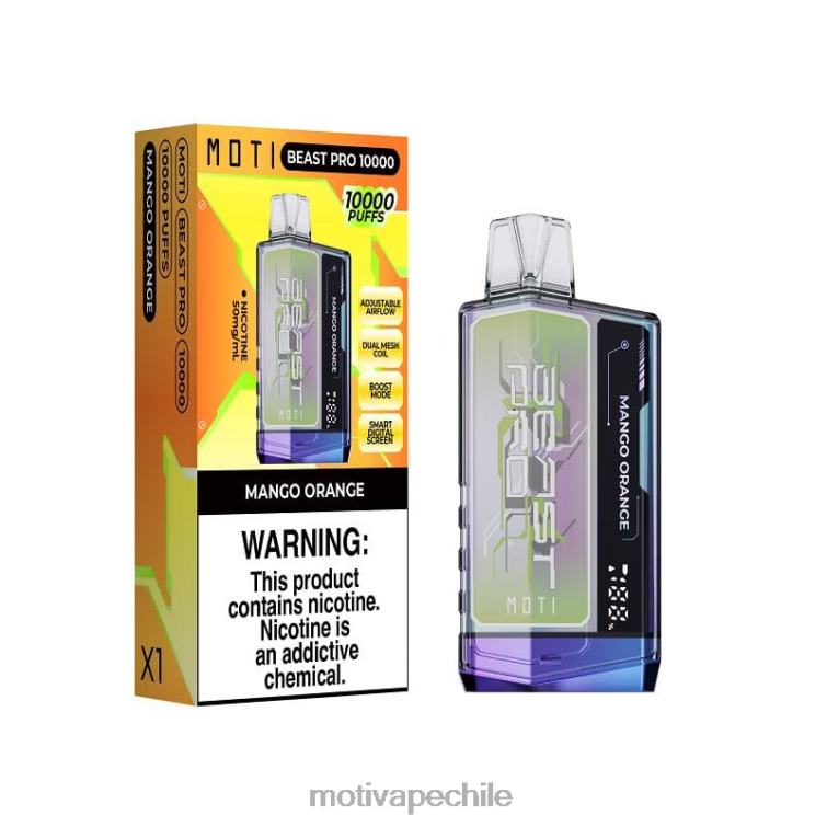MOTI Beast Pro vaporizador desechable (5%, 10000 inhalaciones) mango naranja FJ46047 Moti Precio Chile