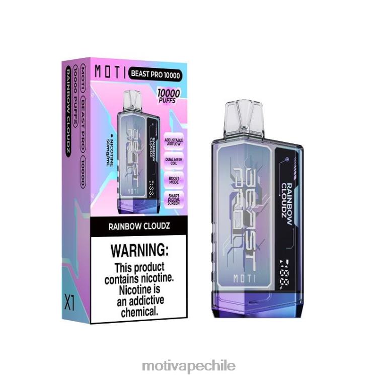 MOTI Beast Pro vaporizador desechable (5%, 10000 inhalaciones) nube arcoiris FJ46049 Moti Piin Precio Chile